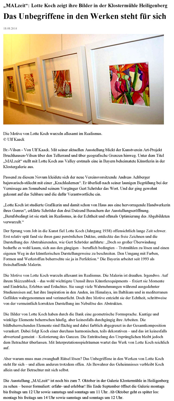 PRESSEBERICHT vom 06.08.2013 Kreiszeitung